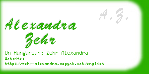 alexandra zehr business card